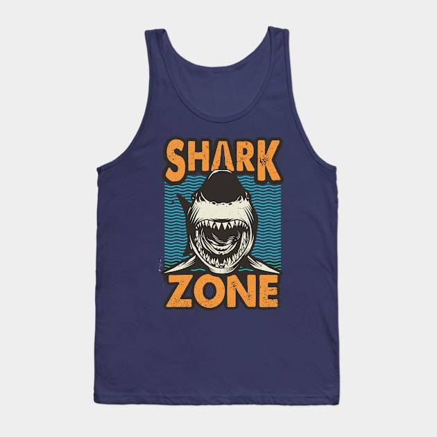 Shark zone Tank Top by white.ink